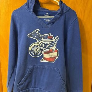 Fanatics Blue Detroit Red Wings Graphic Hoodie